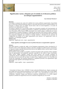 Significantes vacíos y disputas por el sentido en el