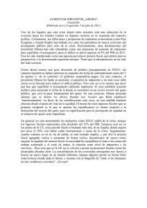 Aumentar impuestos _ vanguardia