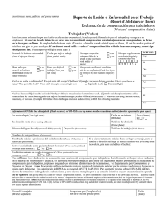 Reporte de Lesión o Enfermedad en el Trabajo