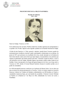 FRANCISCO DE PAULA MILÁN PASTORIZA Periodo de Gobierno