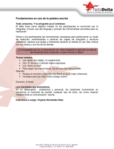 Fundamentos en uso de la palabra escrita
