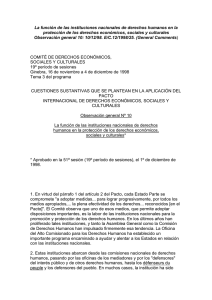 La función de las instituciones nacionales de derechos humanos en