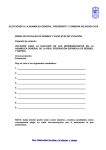 modelos oficiales de sobres y papeletas de votación