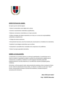 Expectativas y Evaluación en Matemática 2015