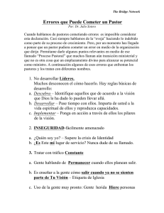 Errores que Puede Cometer un Pastor