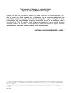 REINSTALACION AUTOMATICA DE SUMA ASEGURADA