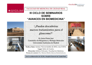 III CICLO DE SEMINARIOS SOBRE “AVANCES EN BIOMEDICINA