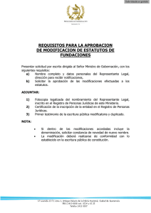 5. Requisitos para la aprobación de modificaciones de estatutos de