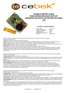 audible water leaks évacuation des eaux sifflet avisador