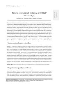 Terapia ocupacional, cultura y diversidad1