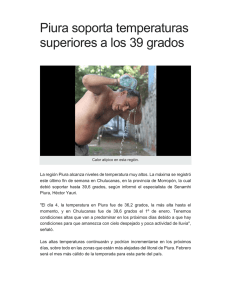 Piura soporta temperaturas superiores a los 39 grados