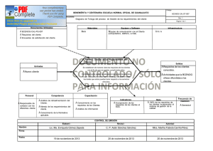 Gestión de los requerimientos del cliente