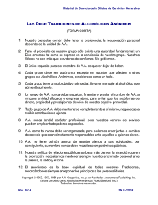 Las Doce Tradiciones de Alcohólicos Anónimos (Forma Corta)