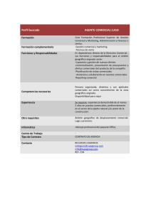 Perfil buscado AGENTE COMERCIAL LUGO