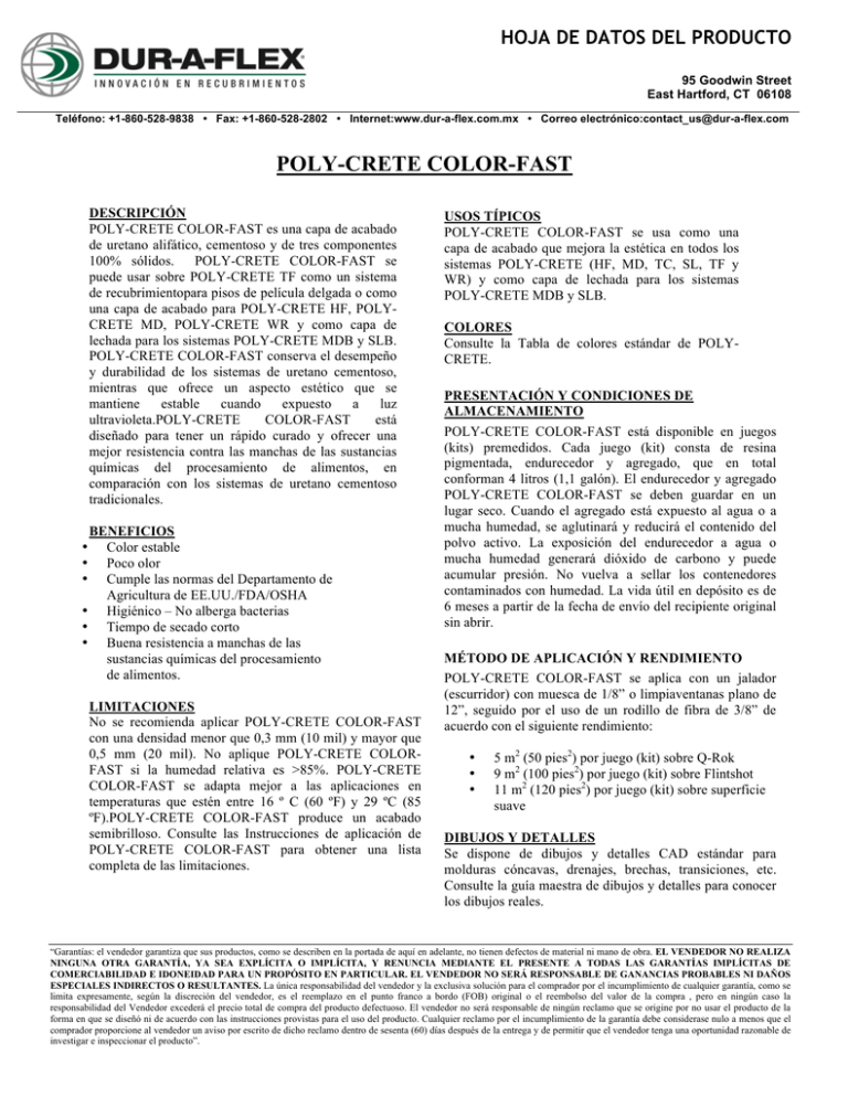 Poly-Crete Color-Fast 152.82 KB - Dur-A-Flex