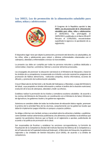 Ley 30021, Ley de promoción de la alimentación saludable para