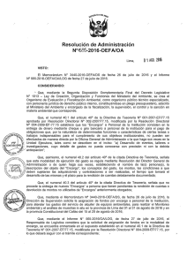Resolución de Administración Nº 695-2016-0E F A/OA