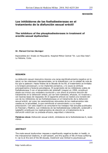 Los inhibidores de las fosfodiesterasas en el tratamiento de la