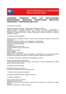 instalaciones, reparaciones, montajes, estructuras