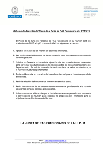 LA JUNTA DE PAS FUNCIONARIO DE LA U. P. M