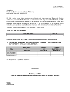 1. DATOS INSTITUCIONALES 2. DATOS DEL PERSONAL