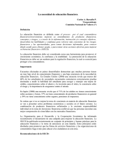 La necesidad de educación financiera