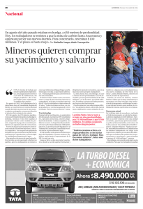 Mineros quieren comprar su yacimiento y salvarlo