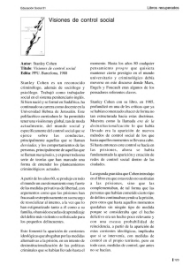 Visiones de Control Social: Stanley Cohen y Criminología
