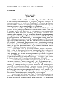 Pablo Alegre - Facultad de Ciencias Sociales