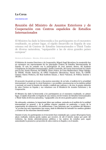 Reunión del Ministro de Asuntos Exteriores