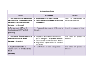 Acciones inmediatas