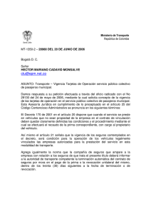 - Ministerio de Transporte