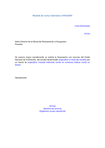 Modelo de carta: Solicitud a FONADEP