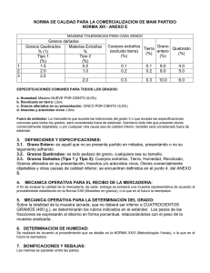 NORMA DE CALIDAD PARA LA COMERCIALIZACION DE MAIZ