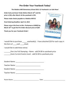 Pre-Order Your Yearbook Today!