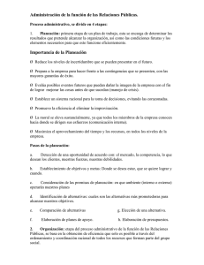 Administración de la función de las Relaciones Públicas