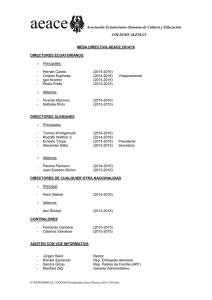 Formulario Actualización de Datos / Miembros AEACE 2004