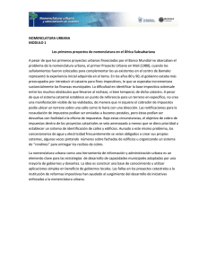 Los primeros proyectos de nomenclatura en el África Subsahariana