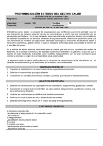 PROFUNDIZACIÓN ESTUDIO DEL SECTOR SALUD