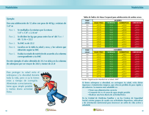 Tabla IMC Adolescentes: Nutrición y Salud
