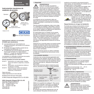 Instrumentos mecánicos de medición de presión