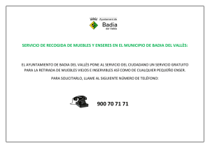 Servicio de recogida de muebles y otros enseres