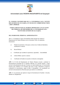 Reglamento Ingreso, Promoción y Evaluación Personal de Servicios.