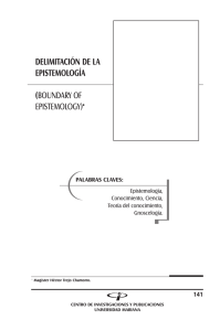 DELIMITACIÓN DE LA EPISTEMOLOGÍA (BOUNDARY OF