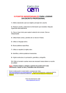 10 puntos indispensables para lograr un escrito profesional