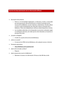 Servicio de descubrimiento de la información (Plinio)
