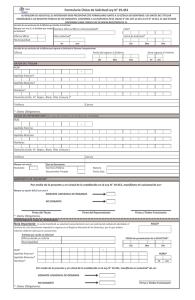 - - - Formulario Único de Solicitud Ley N° 19.451