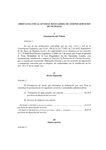 ciertos servicios municipales