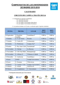 CAMPEONATOS DE LAS UNIVERSIDADES DE MADRID 2015-2016