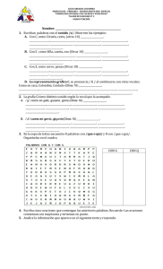 1. Escriban palabras con el sonido /s/. Observen los ejemplos